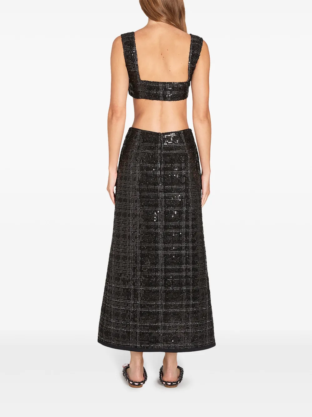 Giambattista Valli Maxi-rok met pailletten Zwart