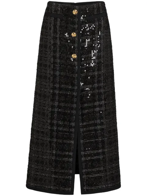 Giambattista Valli falda larga bordada con lentejuelas