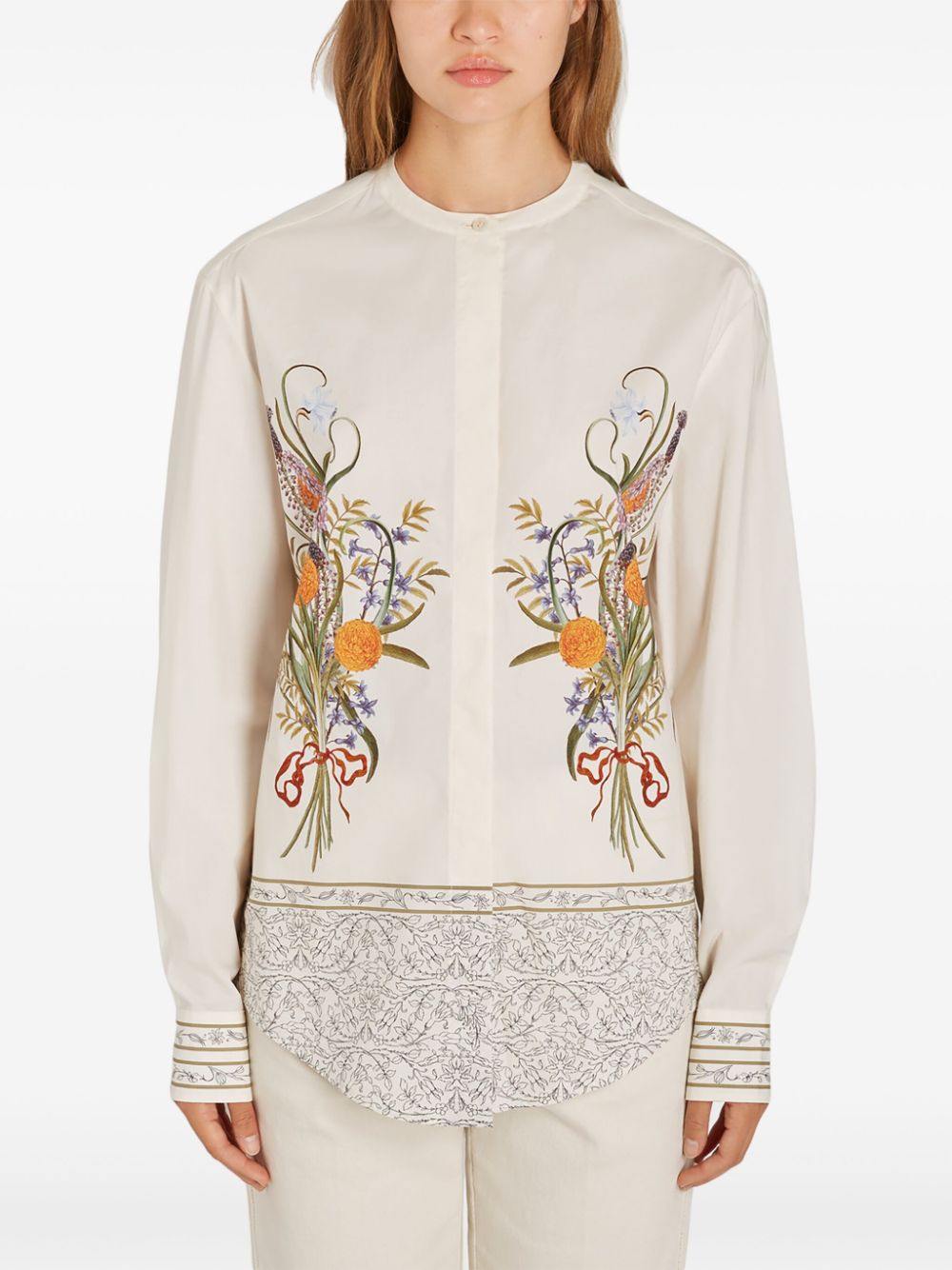 Giambattista Valli Marigold Bouquets blouse - Wit