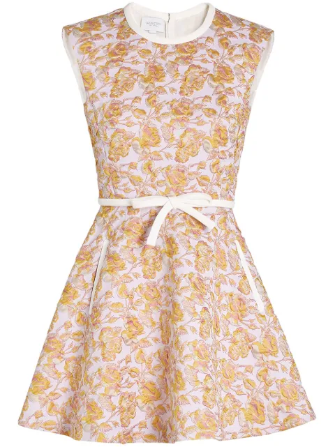 Giambattista Valli vestido corto con motivo floral en jacquard