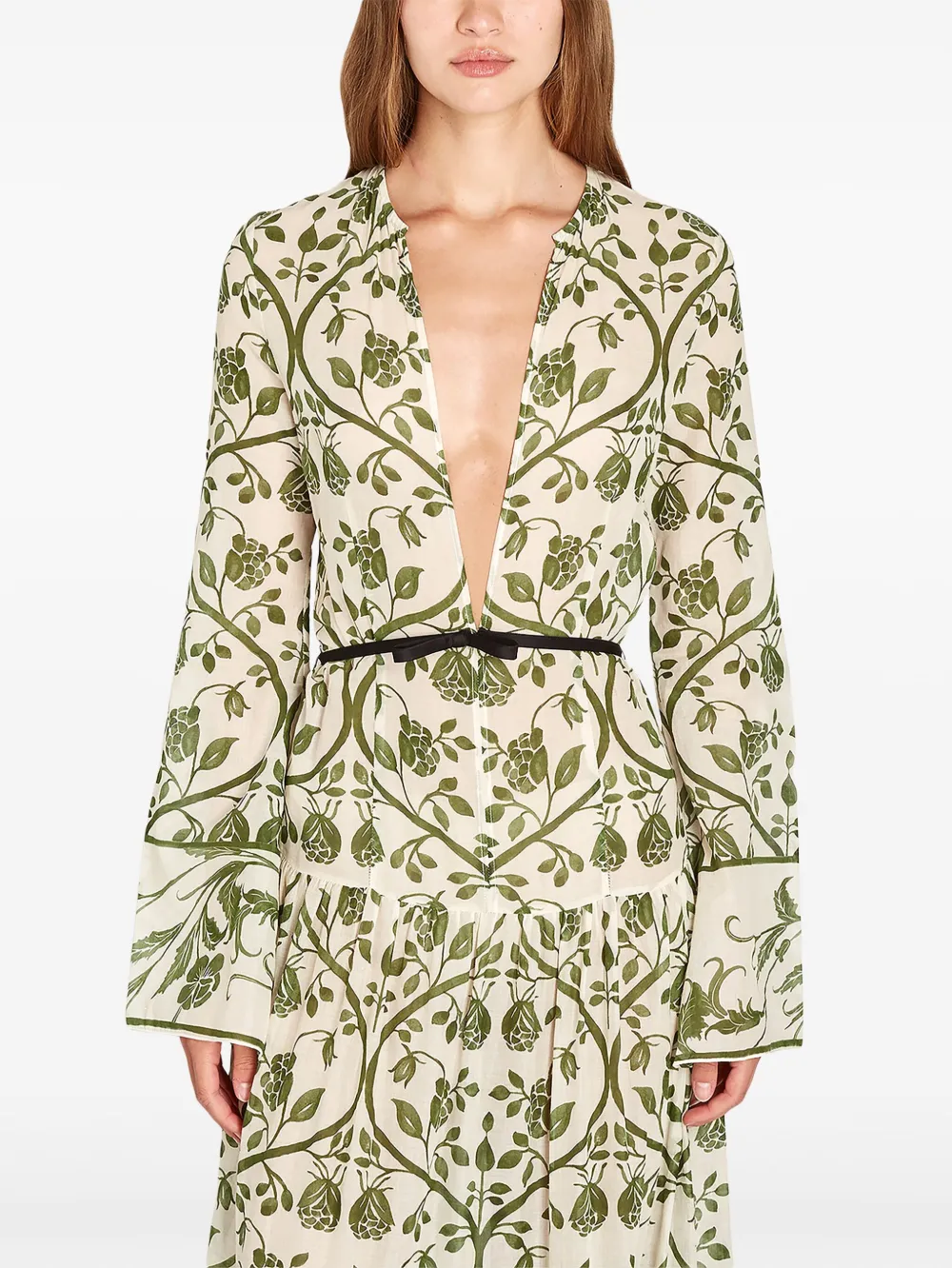 Giambattista Valli Jurk met bloemenprint Groen
