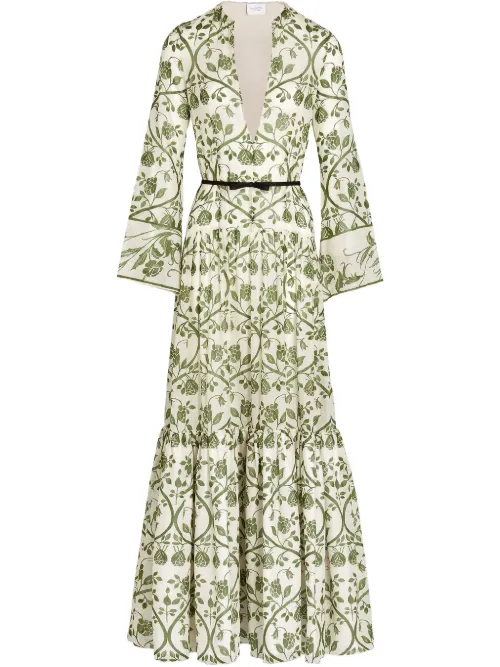 Robe-caftan à fleurs - Giambattista Valli - Modalova