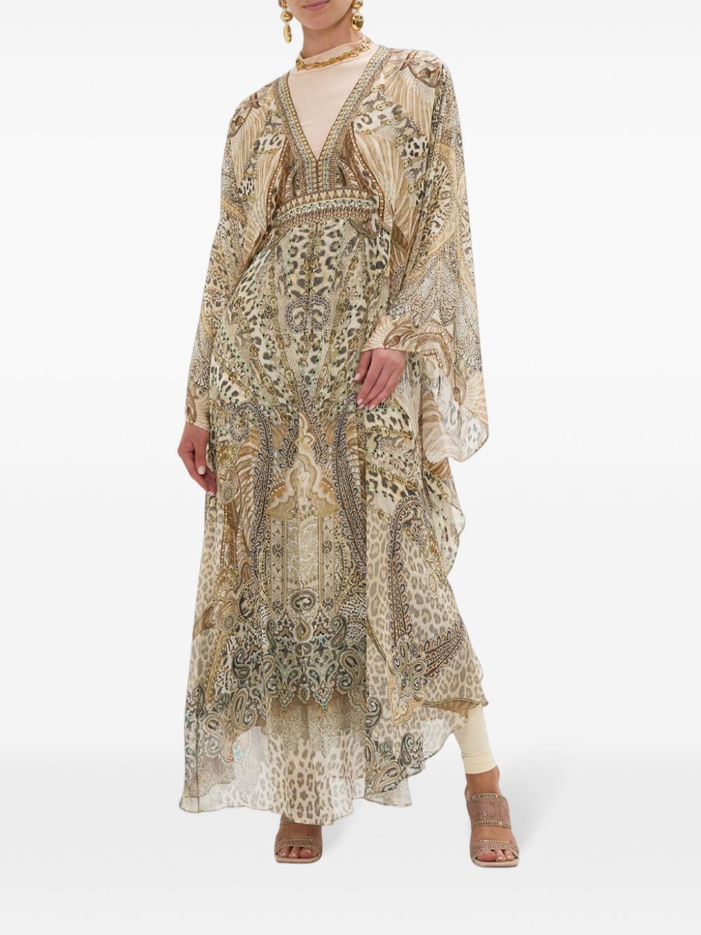 Camilla embellished kaftan - Beige