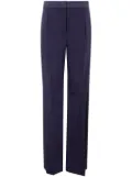 Alberta Ferretti satin-trim trousers - Blue
