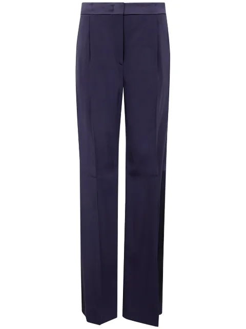 Alberta Ferretti satin-trim trousers