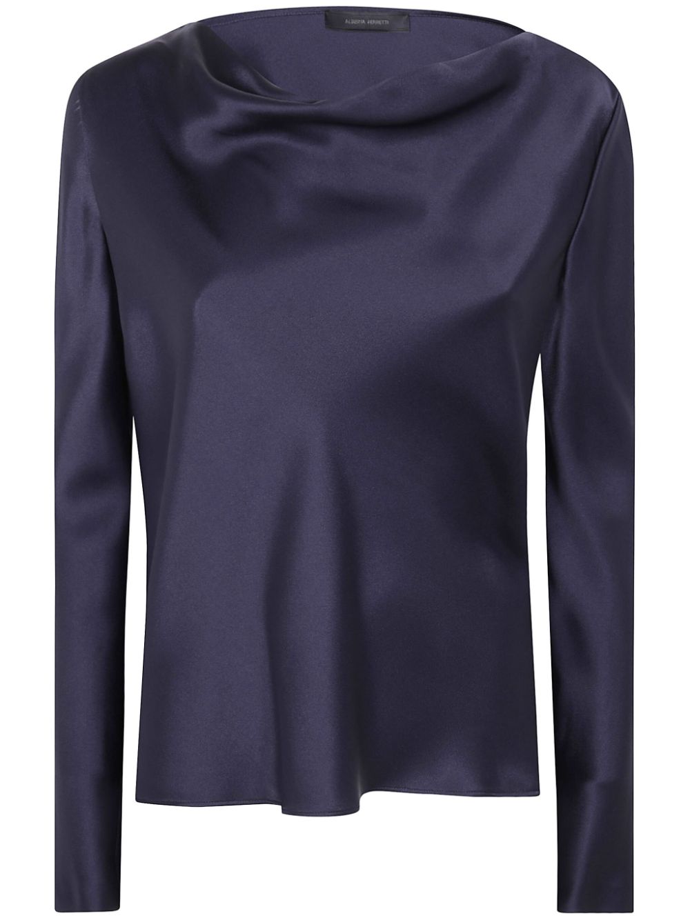 Alberta Ferretti Satijnen blouse Blauw