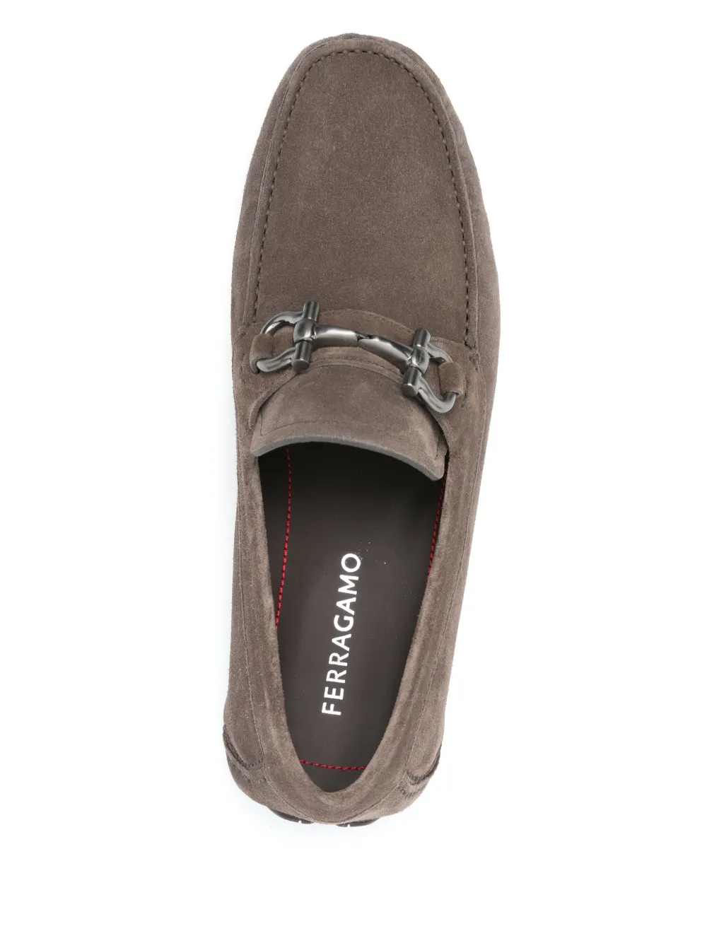 Ferragamo Loafers met Gancini-plakkaat Bruin