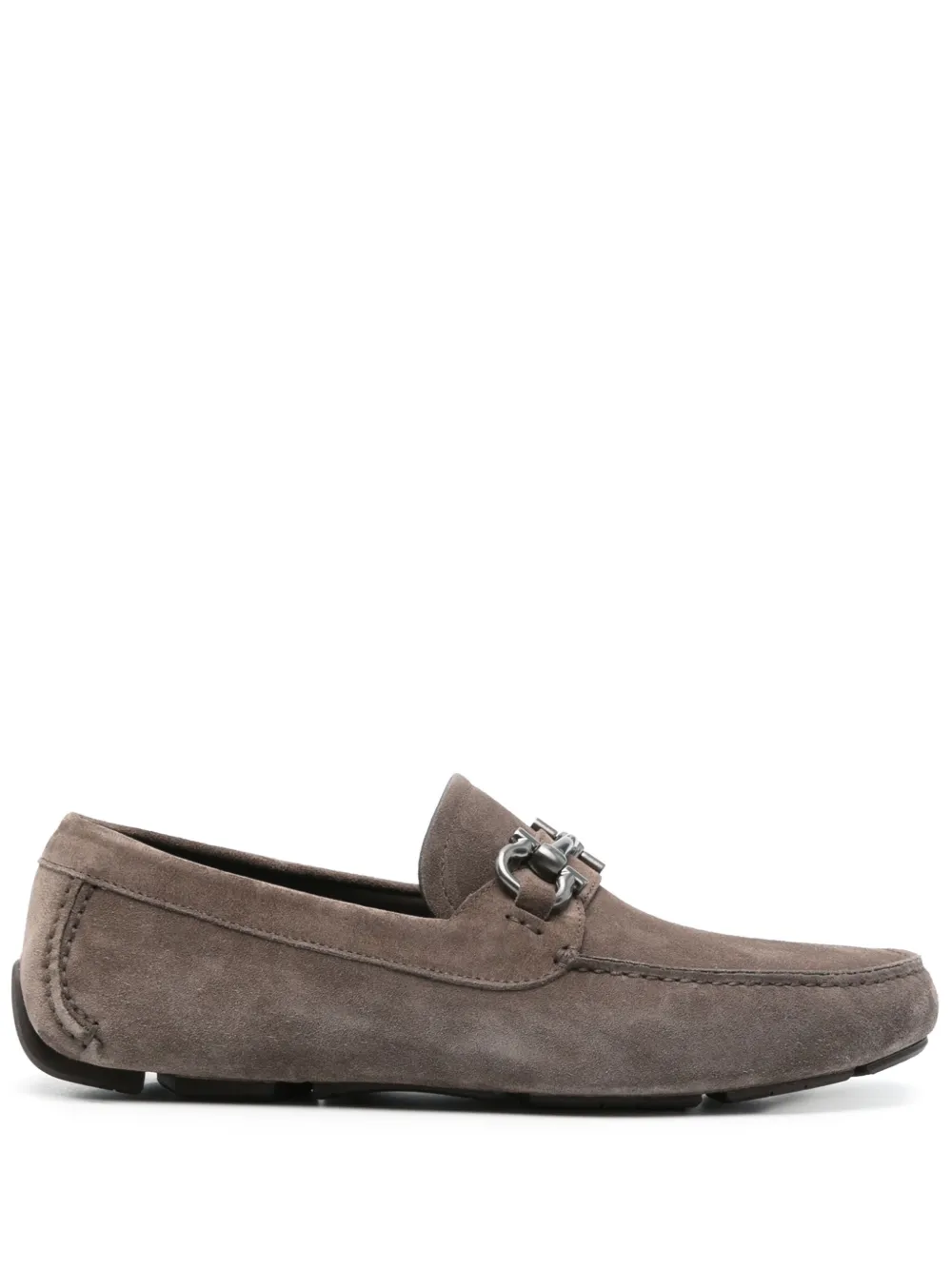 Ferragamo Gancini-plaque loafers Brown