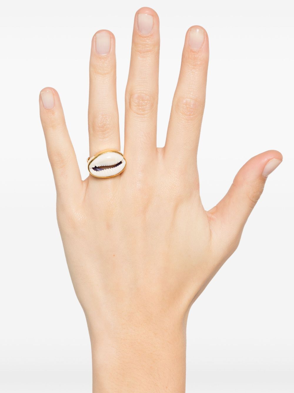 Tohum Ring met schelpen-applicatie - Goud