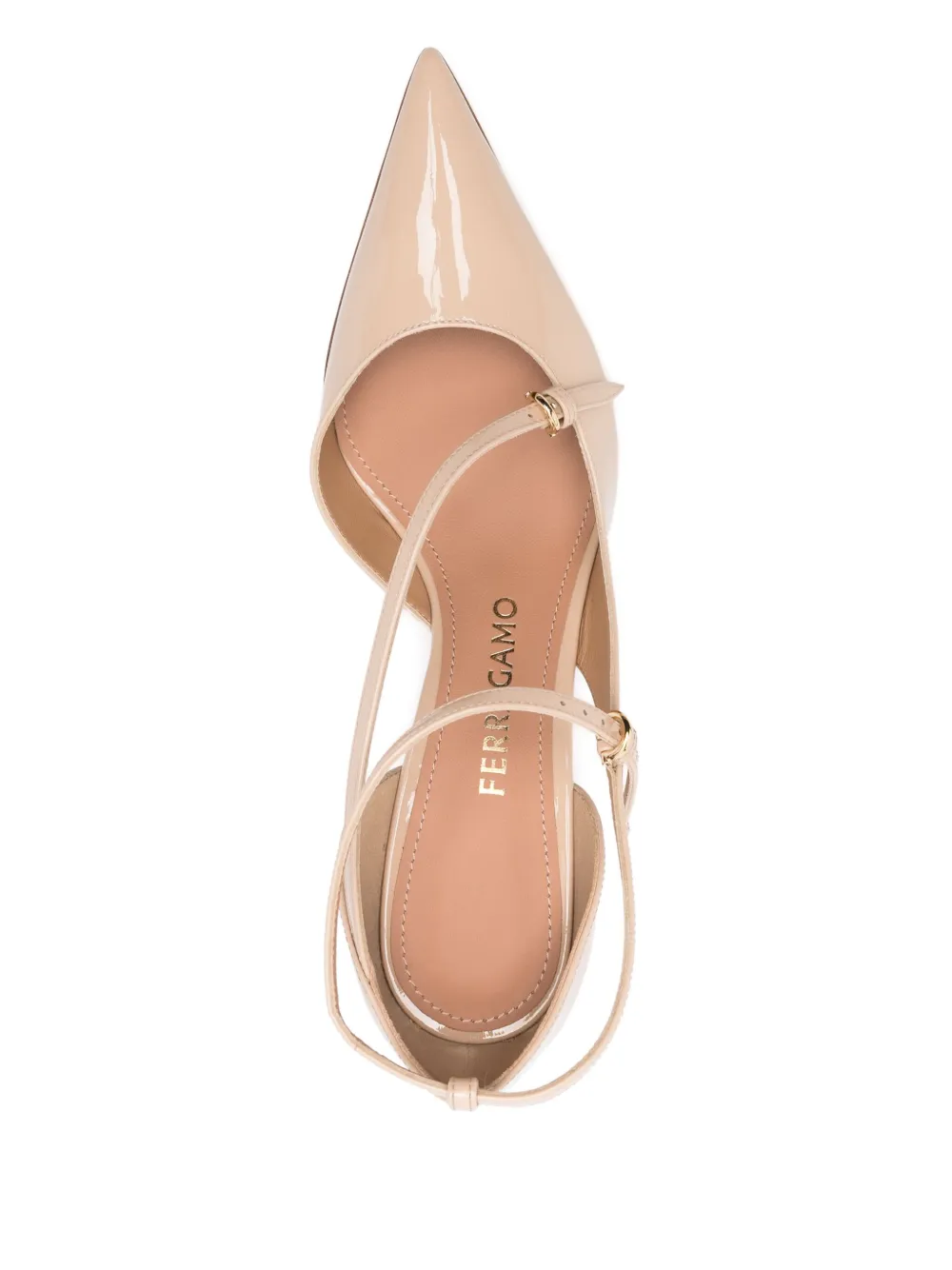 Ferragamo 70mm strappy pump Neutrals