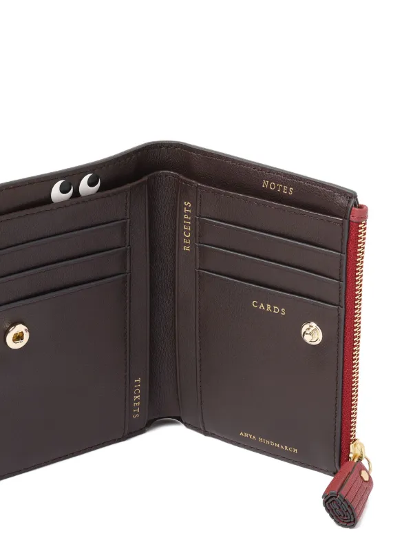 Anya Hindmarch Small Peeping Eyes Wallet | Red | FARFETCH