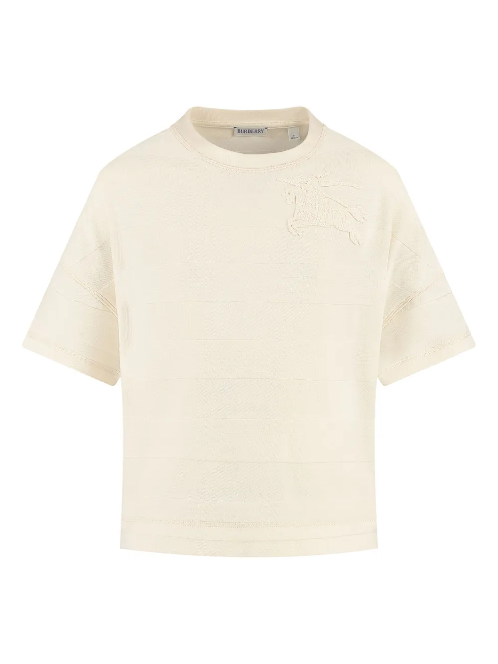 Burberry Kids T-shirt met geborduurd EKD-logo Beige