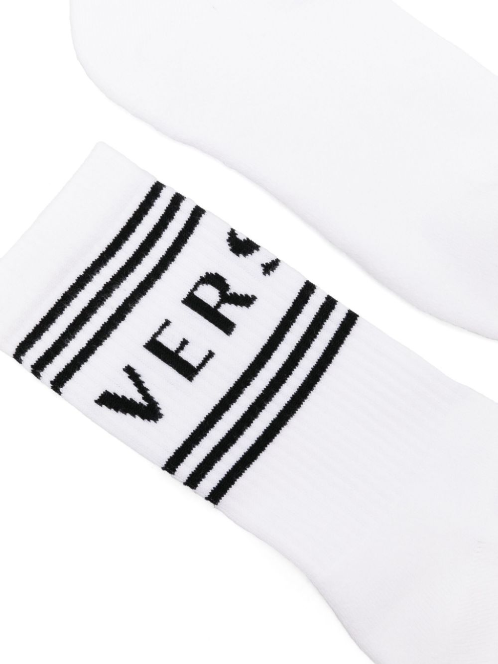 Versace logo-jacquard socks - White