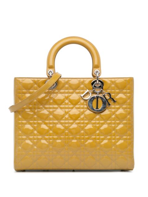 Christian Dior 2012 Large Patent Cannage Lady Dior satchel Women