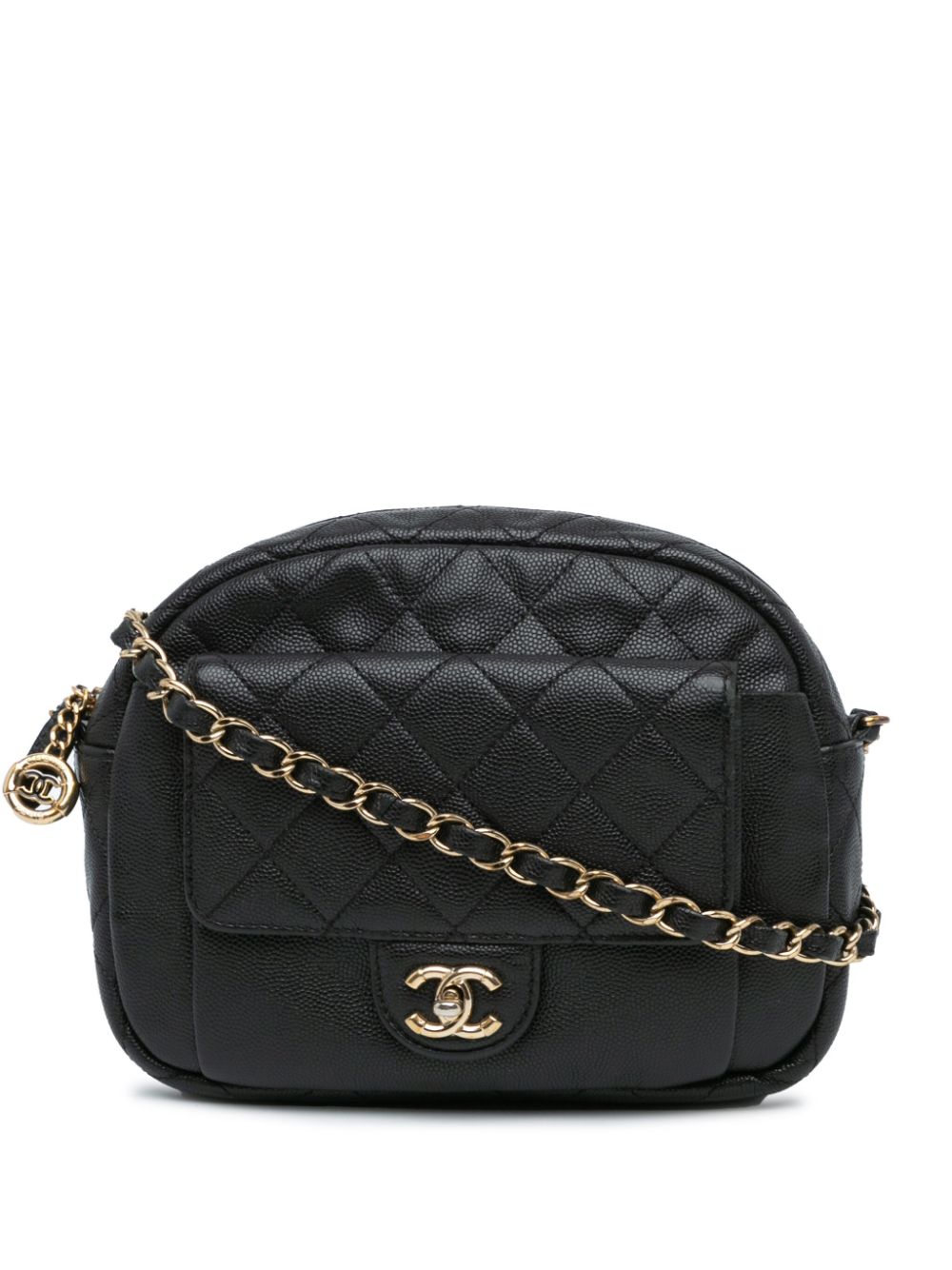 Cheap HOT SALE CHANEL 2019 Quilted Caviar CC Day Camera crossbody bag Women