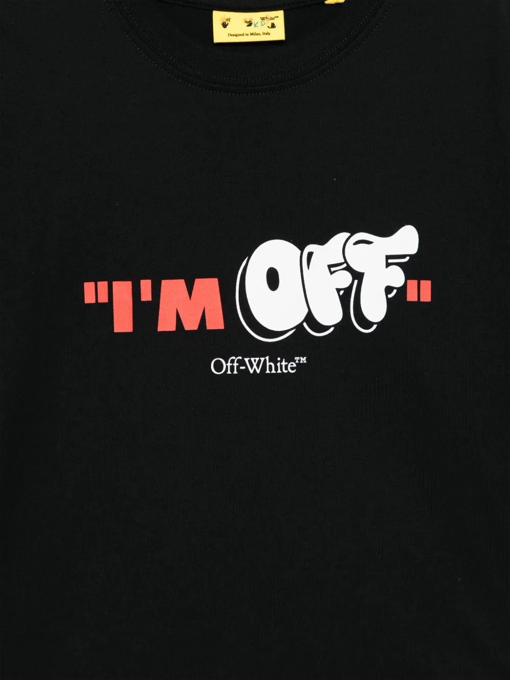 Off-White Kids T-shirt met logoprint Zwart