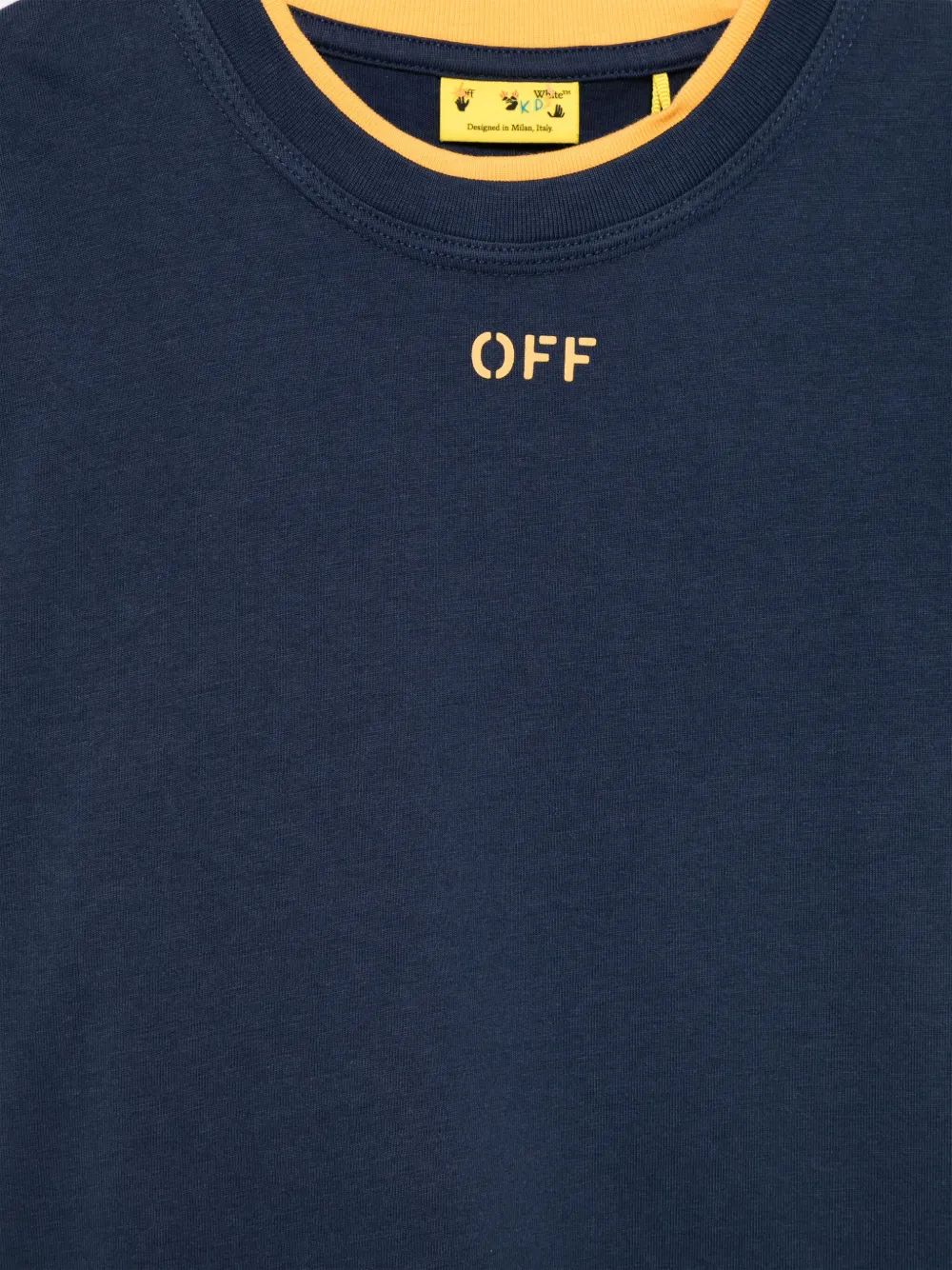Off-White Kids T-shirt met logoprint Blauw