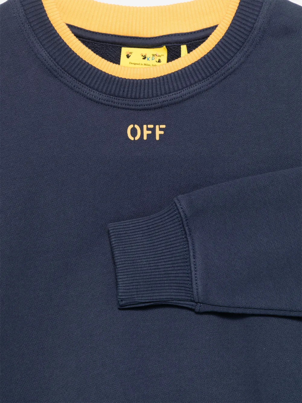 Off-White Kids Sweater met gelaagde hals Blauw
