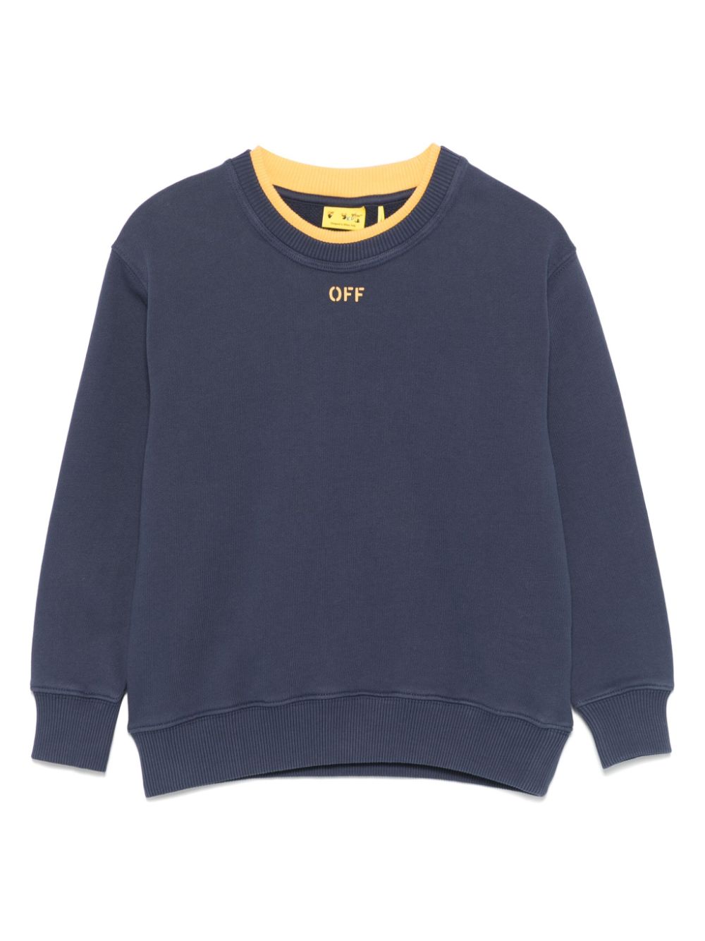 Off-White Kids Sweater met gelaagde hals Blauw