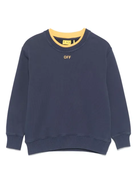 Off-White Kids سويت شيرت برقبة بطبقات