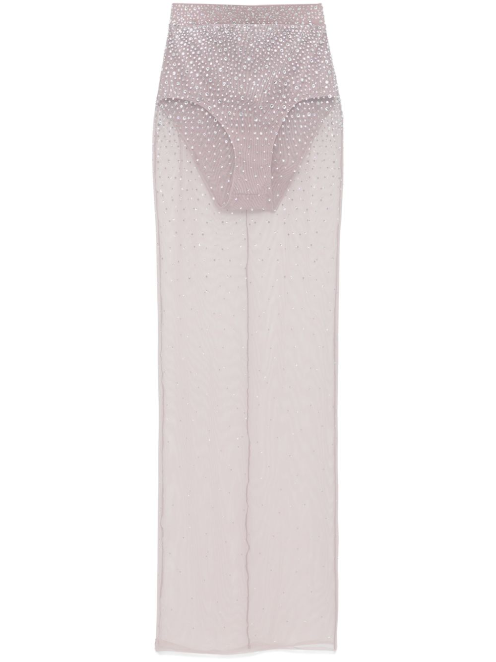 Alex Perry crystal mesh maxi skirt - Purple