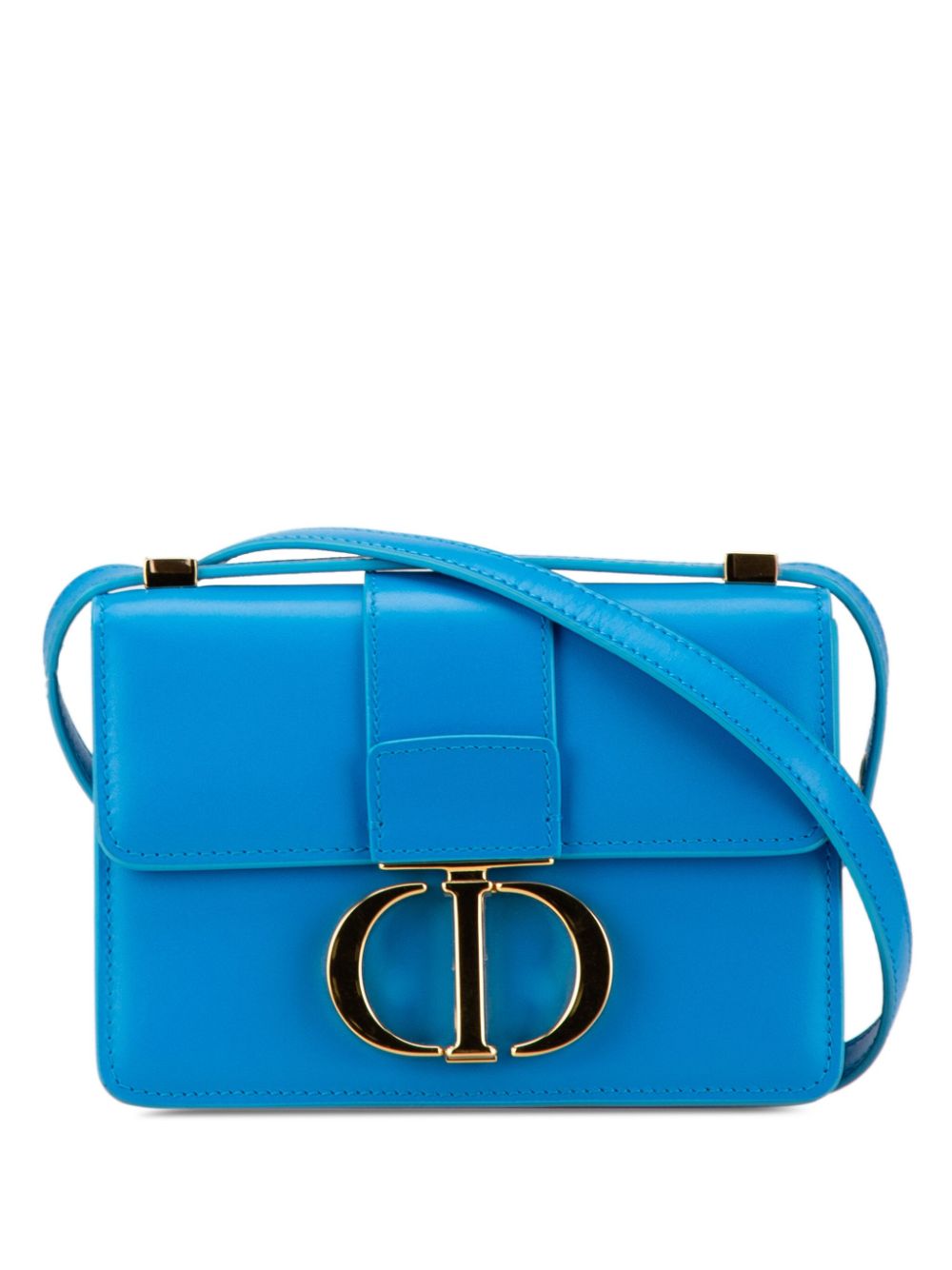 Christian Dior Pre-Owned 2021 Micro Smooth Calfskin 30 Montaigne Flap crossbody bag - Blue