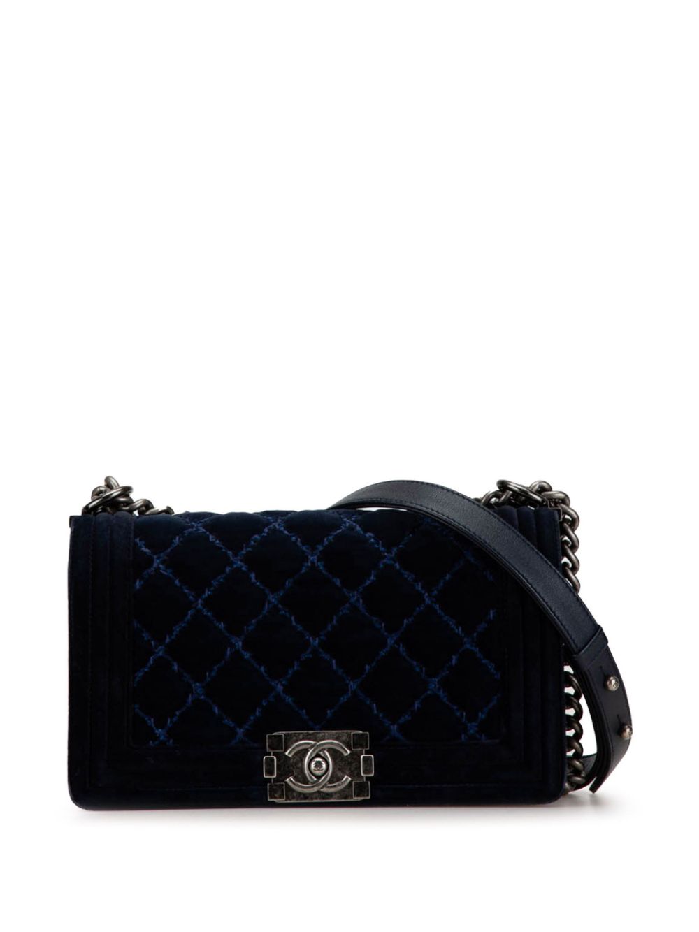 CHANEL 2014 Medium Velvet Boy Flap crossbody bag Women