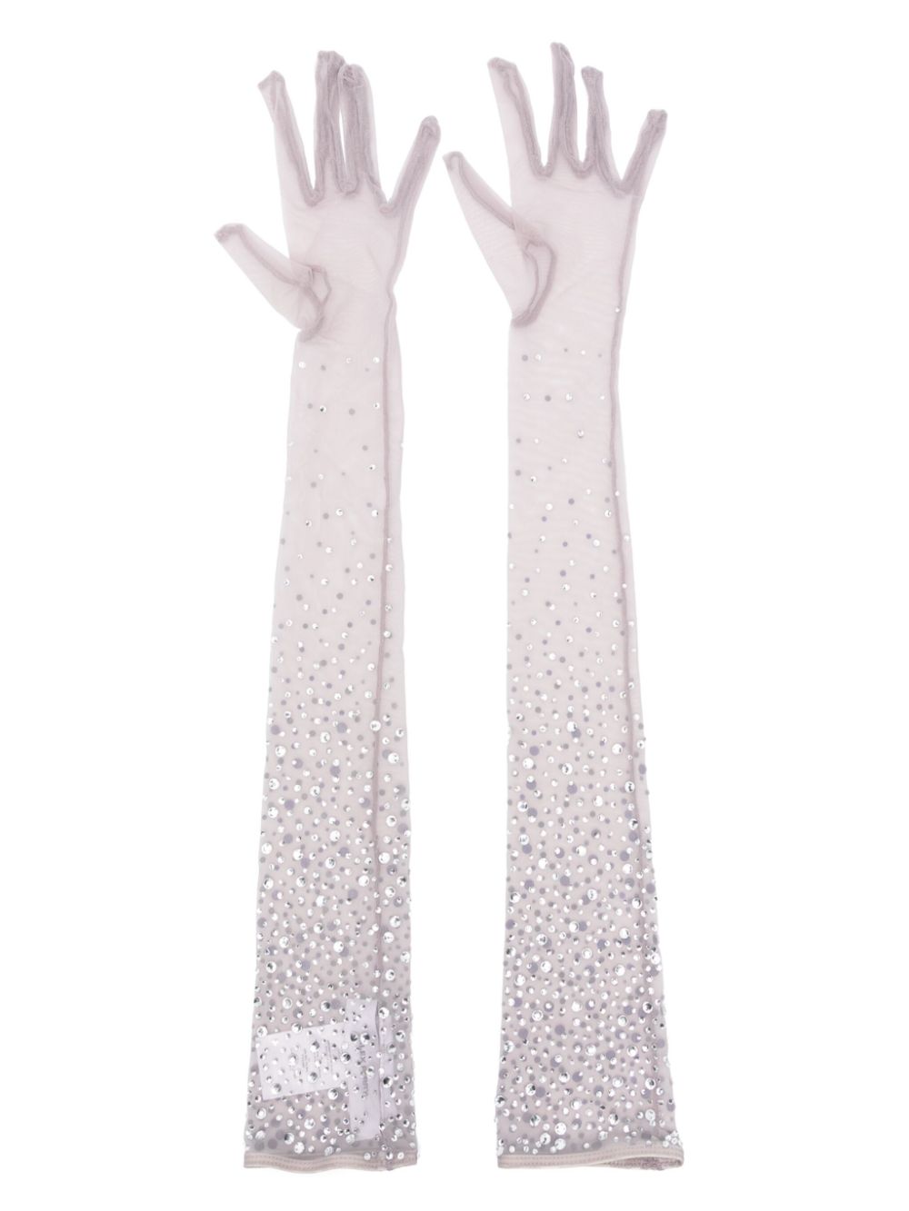 Alex Perry crystal-embellished gloves - Purple