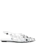 The Attico Grid ballet flats - Silver