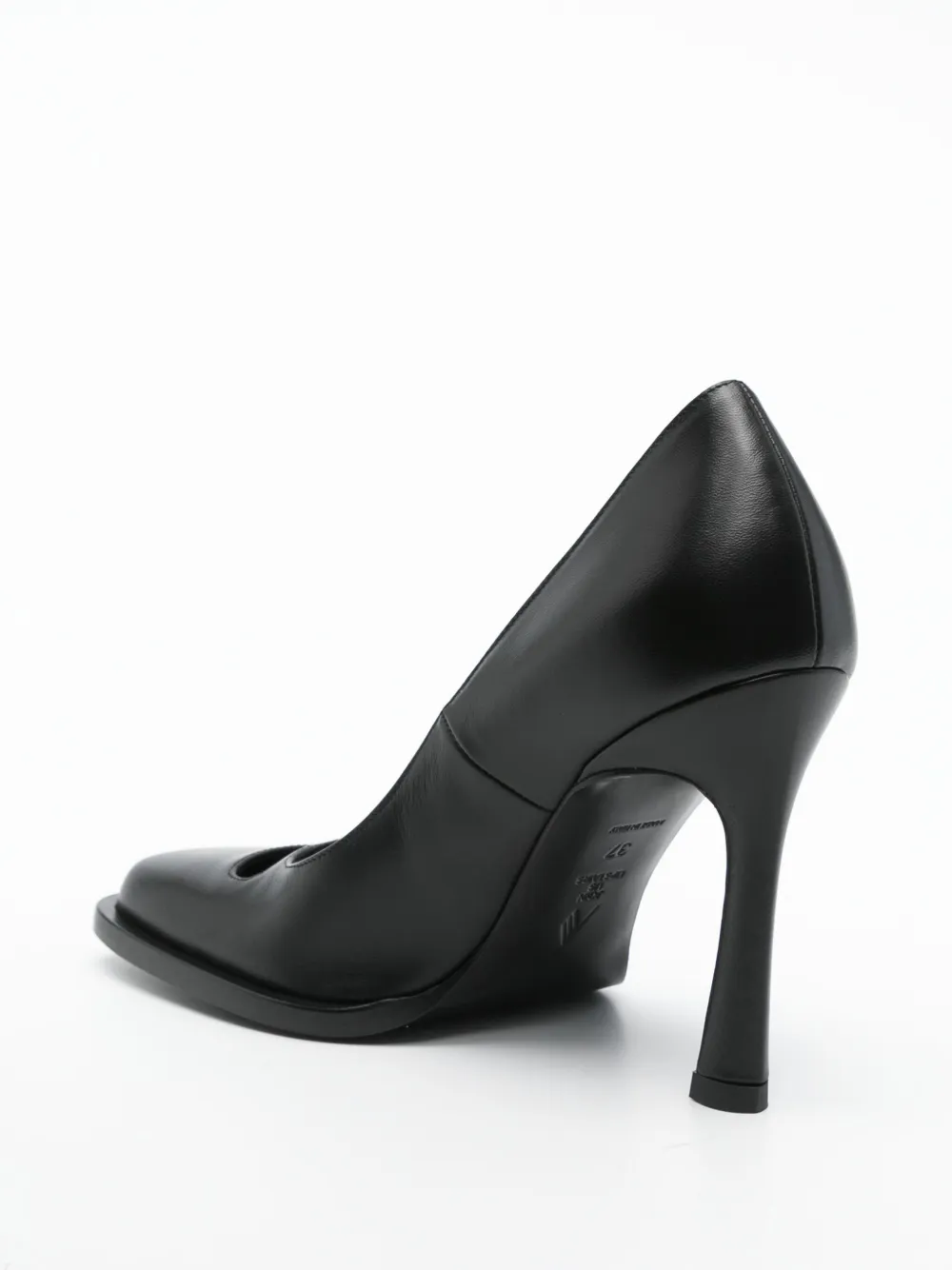 Attico 100mm Leather Pumps In 黑色