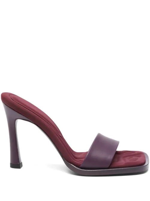 Mules en cuir 100 mm - The Attico - Modalova
