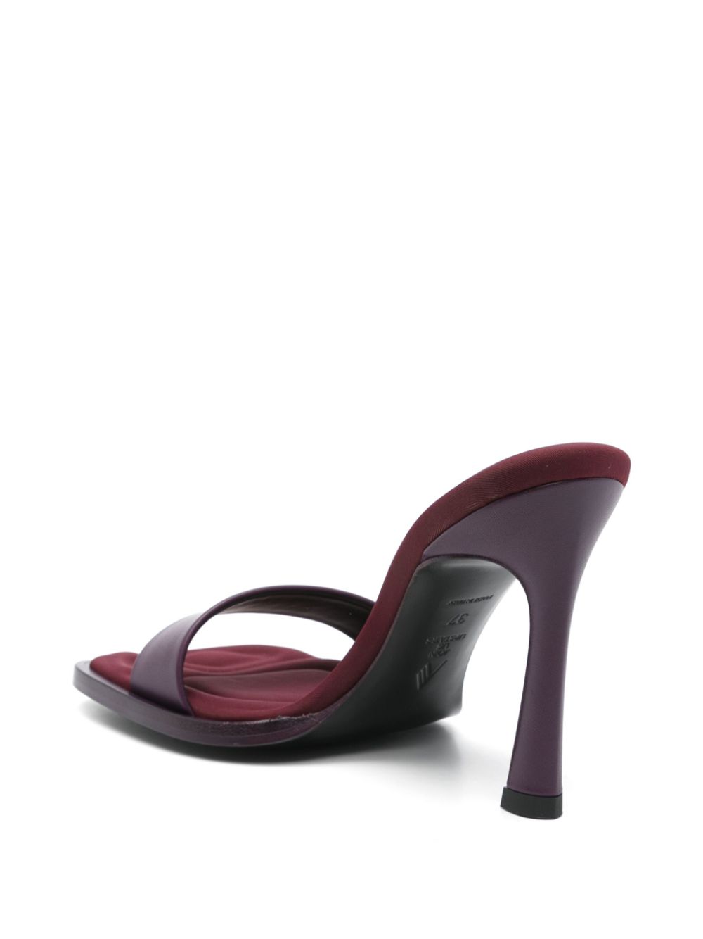 The Attico 100mm leather mules Purple