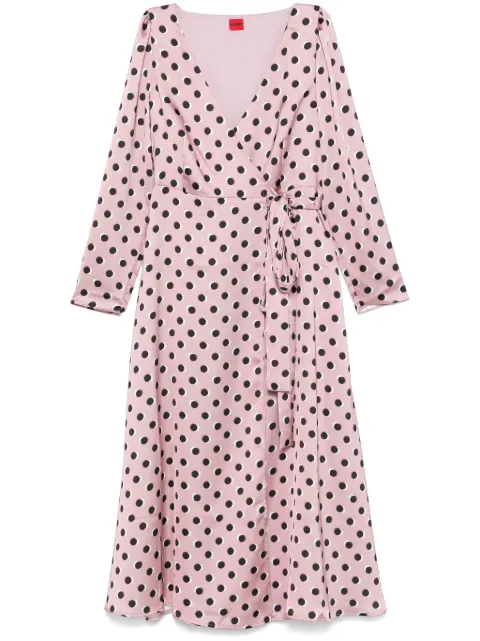 HUGO vestido midi con diseño cruzado