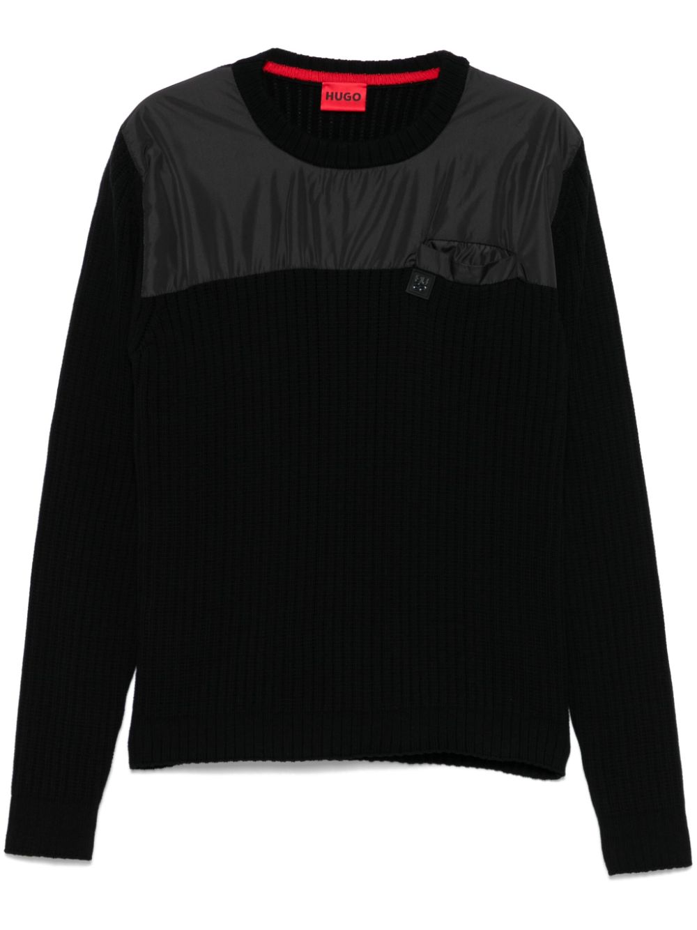 HUGO panelled sweater - Black