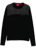 HUGO panelled sweater - Black