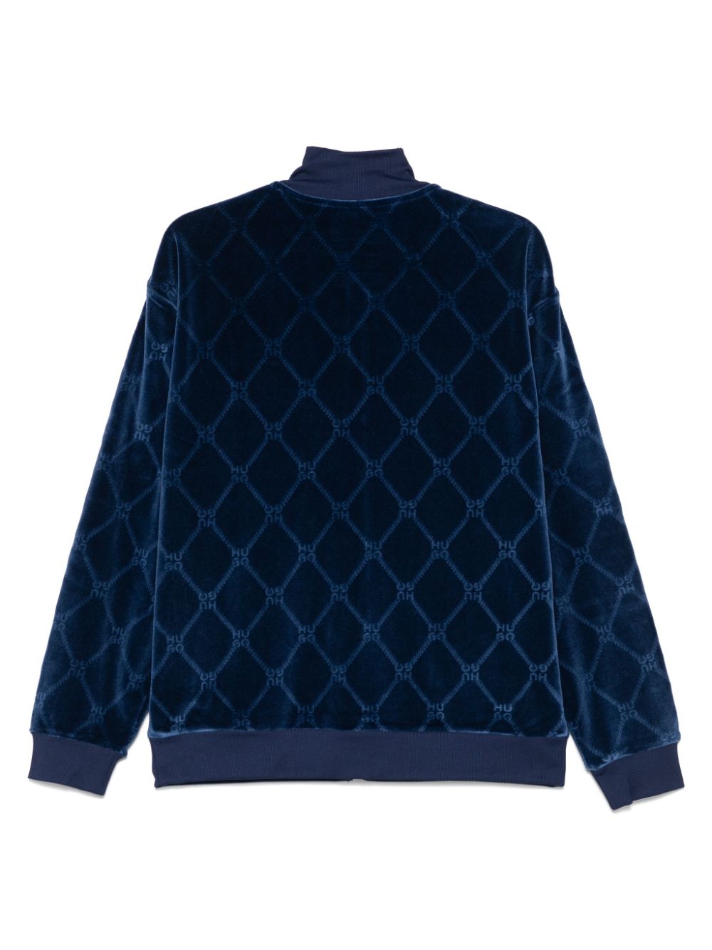 HUGO velvet sweatshirt - Blauw