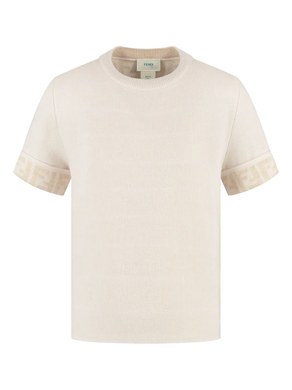 Fendi Kids T-shirt met FF patroon Beige