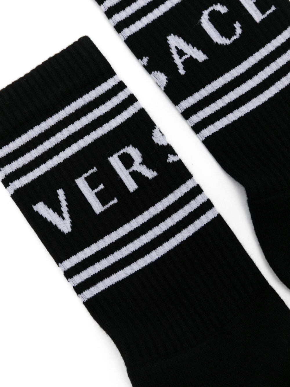 Versace logo-jacquard socks - Black