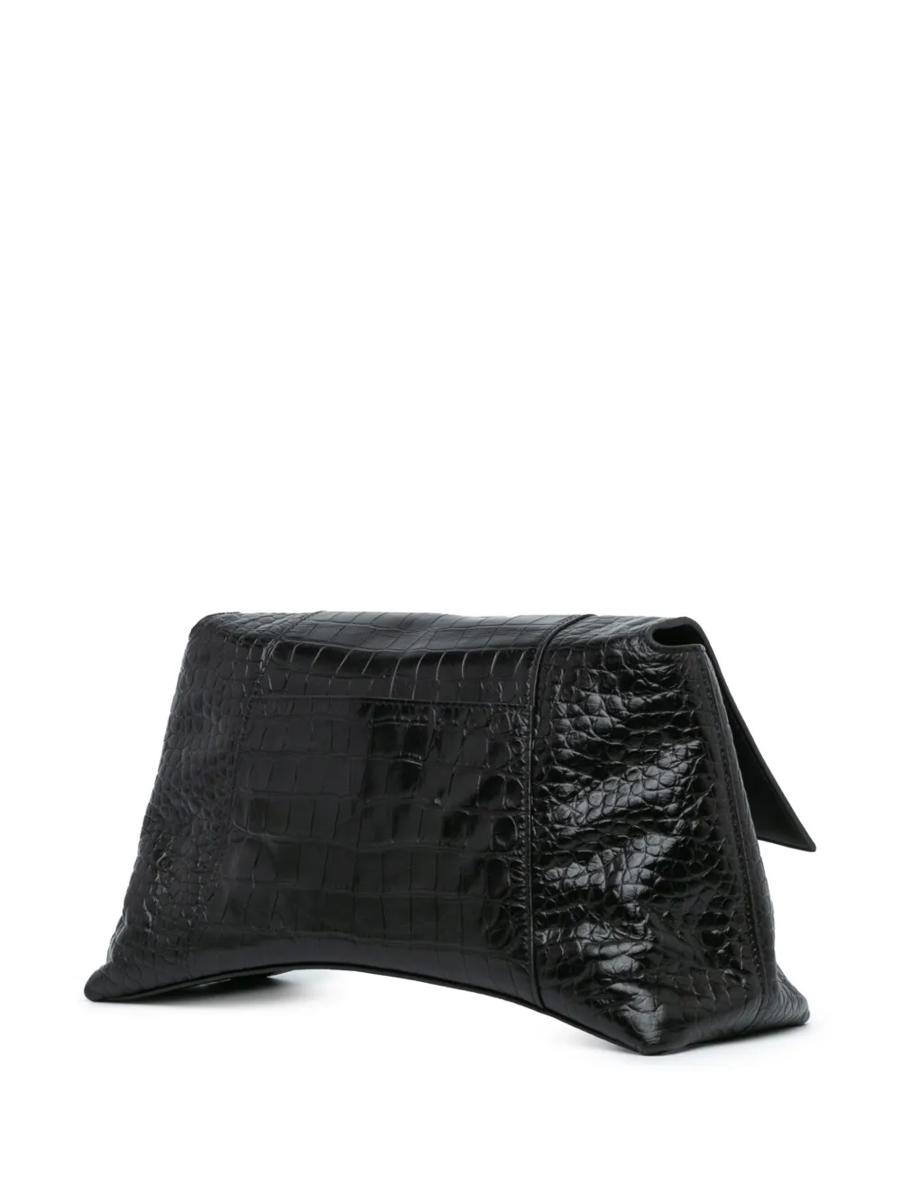 Affordable Balenciaga 2022 Medium Croc Embossed Calfskin Downtown crossbody bag Women