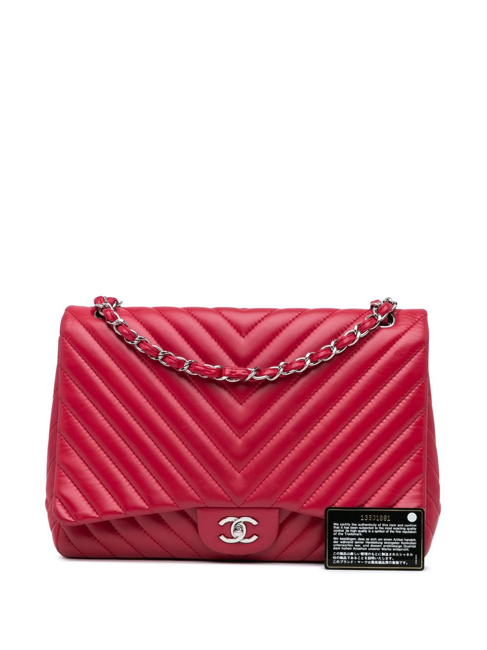 Cheap CHANEL 2009-2010 Maxi Classic Chevron Lambskin Single Flap shoulder bag Women