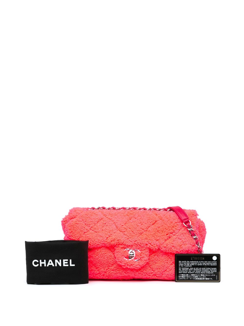 CHANEL 2019 Medium Quilted Terry Cloth Coco Beach Flap shoulder bag Women