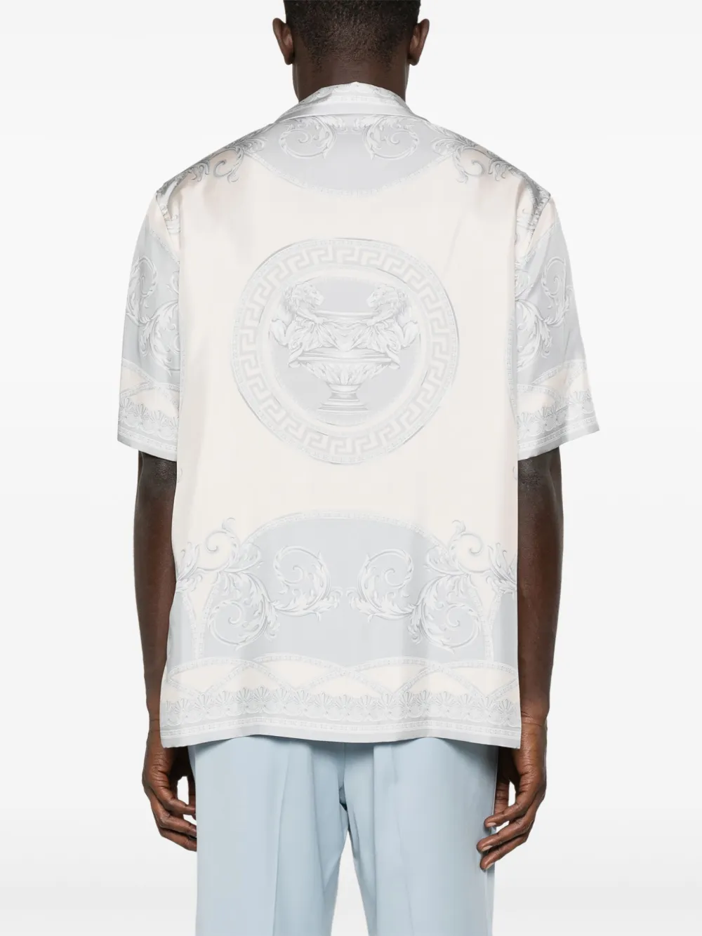 Versace La Coupe des Dieux zijden overhemd Grijs