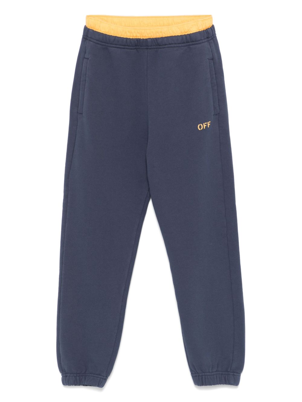 Off-White Kids Trainingsbroek met gelaagde tailleband Blauw