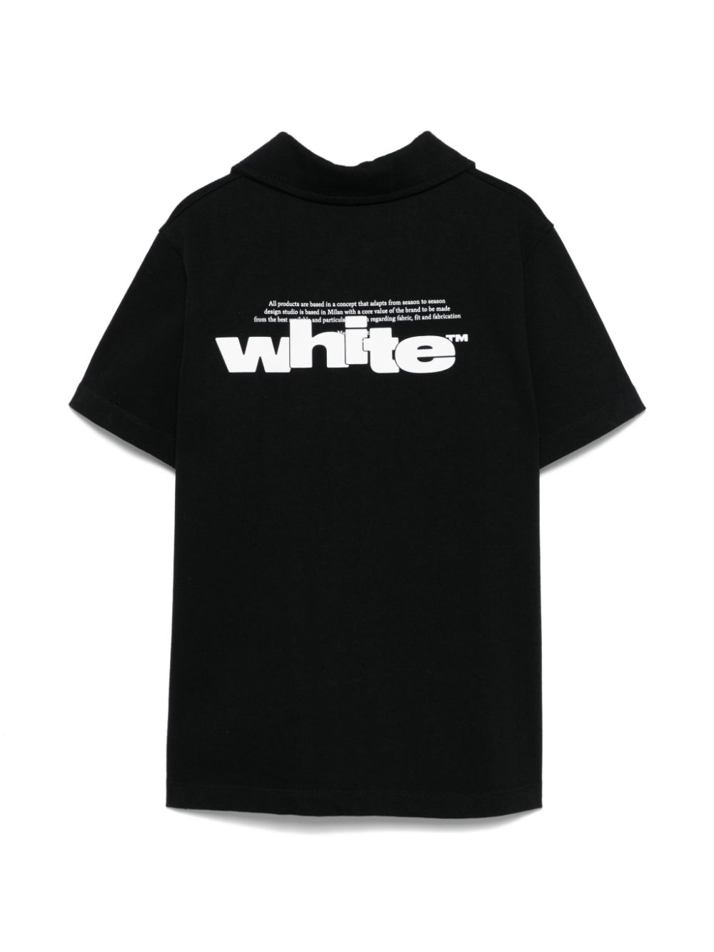 Off-White Kids Type Graphic poloshirt - Zwart