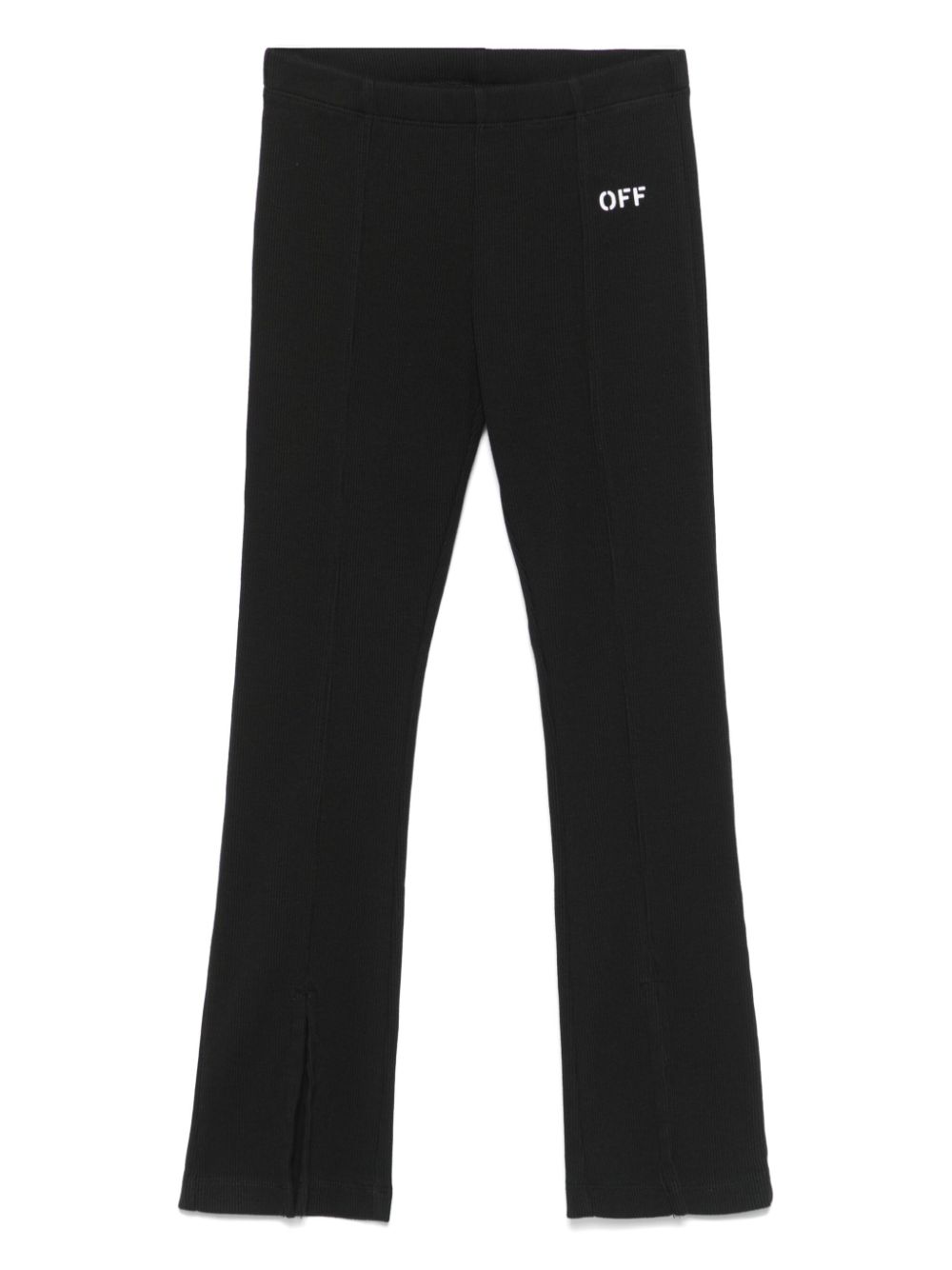 Off-White Kids ribbed trousers - Black