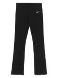 Off-White Kids ribbed trousers - Black