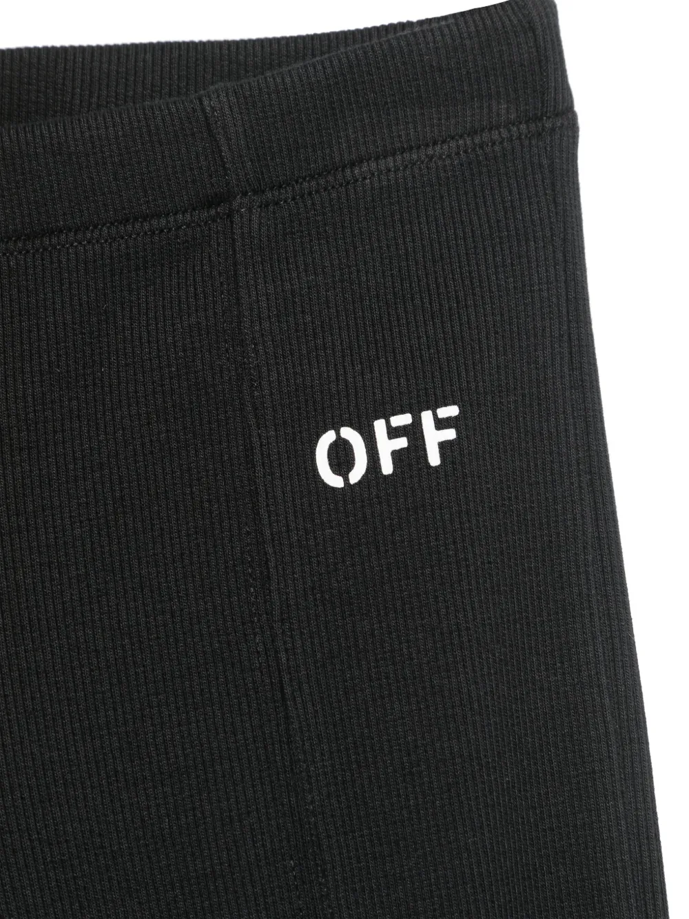 Off-White Kids Geribbelde broek Zwart