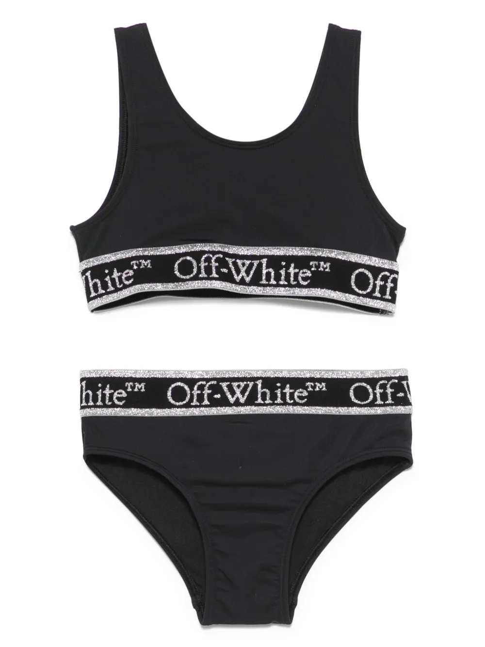 Off-White Kids Bikini met logoband Zwart