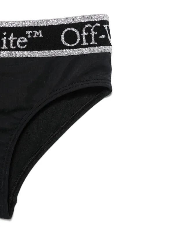 送料関税み★Off-White kids★ロゴ入り水着 Off-White Kids logo-band Bikini Set | Black | FARFETCH