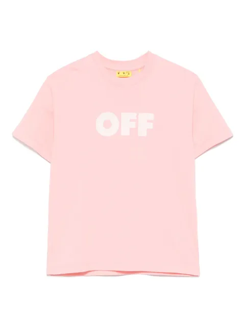 Off-White Kids playera con logo estampado